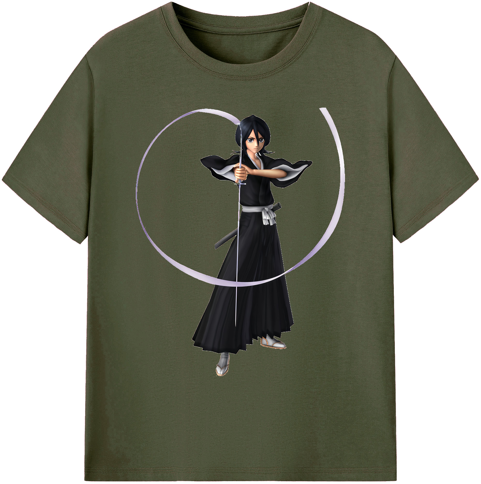 （画像用） ブリーチ 朽木ルキア BLEACH Kuchiki Rukia 綿100％ メンズ半袖Tシャツ｜肌触りやわらか＆通気性